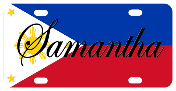 Flag of the Philippines, Filipino Flag License Plate 