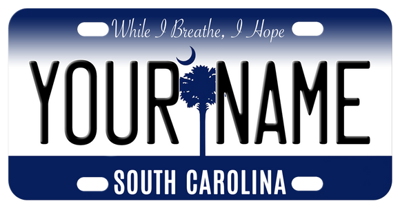 South Carolina Mini Bicycle License Plate 2016 new SC design with any name