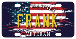US Marines Vetrean personalized License Plates