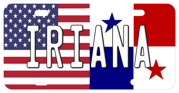 usa and panama country flags with any name