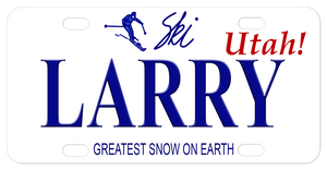 Utah Ski mini license plate personalized with any name