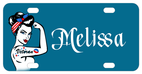 female veteran personalized license plate