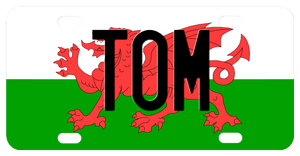 Flag of Wales Personalized Bike License Plate