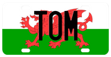 Flag of Wales Personalized Bike License Plate
