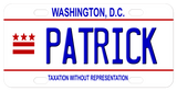 Washington DC Personalized Mini License Plates