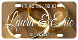 Two Wedding Bands Background slightly out of focus for depth with any text