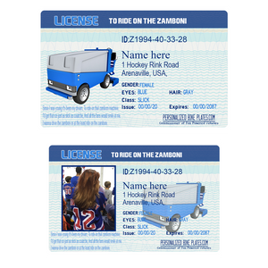 Novelty Zamboni Parody Drivers License - Joke Zamboni License